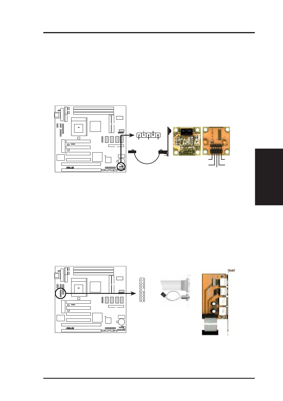 Hardware setup, Asus me-99b user’s manual 31, Me-99b infrared module connector | Me-99b ps/2 mouse, usb, irda module connector, Optional usb/mir | Asus ME-99B User Manual | Page 31 / 104