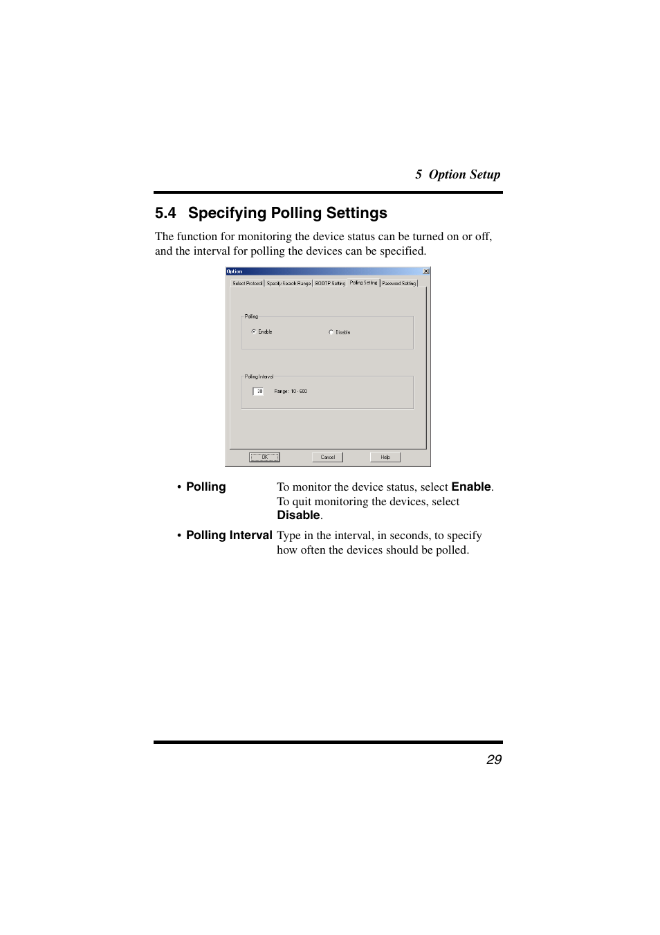 4 specifying polling settings, Specifying polling settings | Konica Minolta BIZHUB C30P User Manual | Page 34 / 38