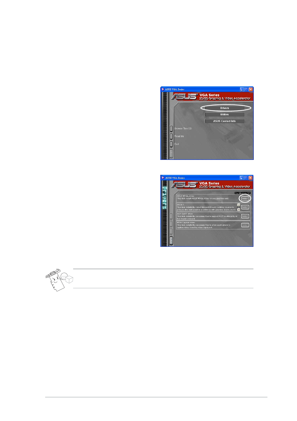 3 asus whql driver | Asus Graphics Card A9200 Series User Manual | Page 15 / 28