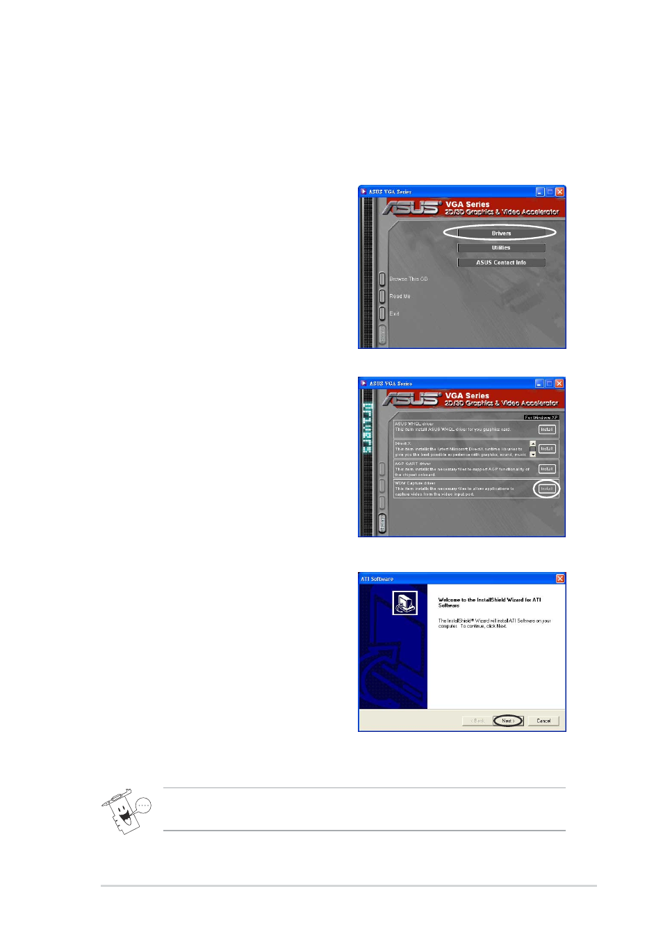 6 wdm capture driver | Asus Graphics Card A9200 Series User Manual | Page 19 / 28