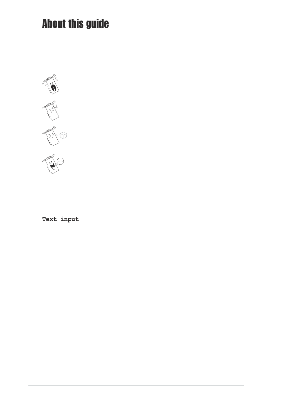 About this guide, Conventions used in this guide, Where to find more information | Typography | Asus Graphics Card A9200 Series User Manual | Page 6 / 28