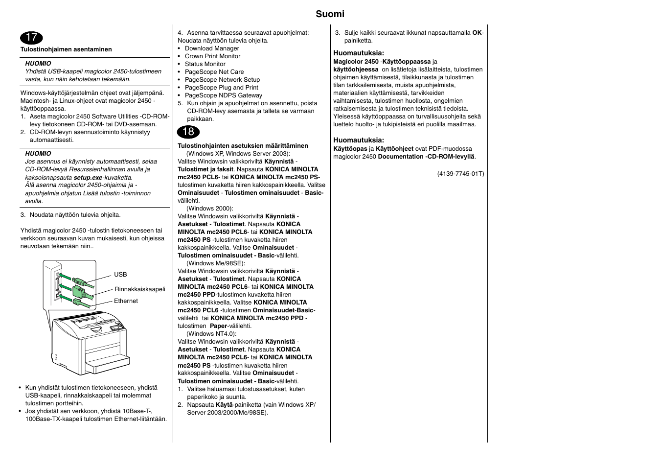 Konica Minolta Magicolor 2450 User Manual | Page 21 / 27