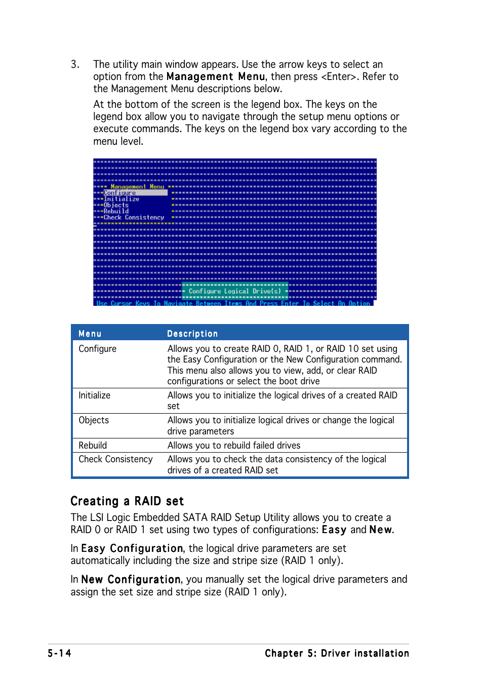 Creating a raid set | Asus Motherboard P5MT-M User Manual | Page 112 / 150