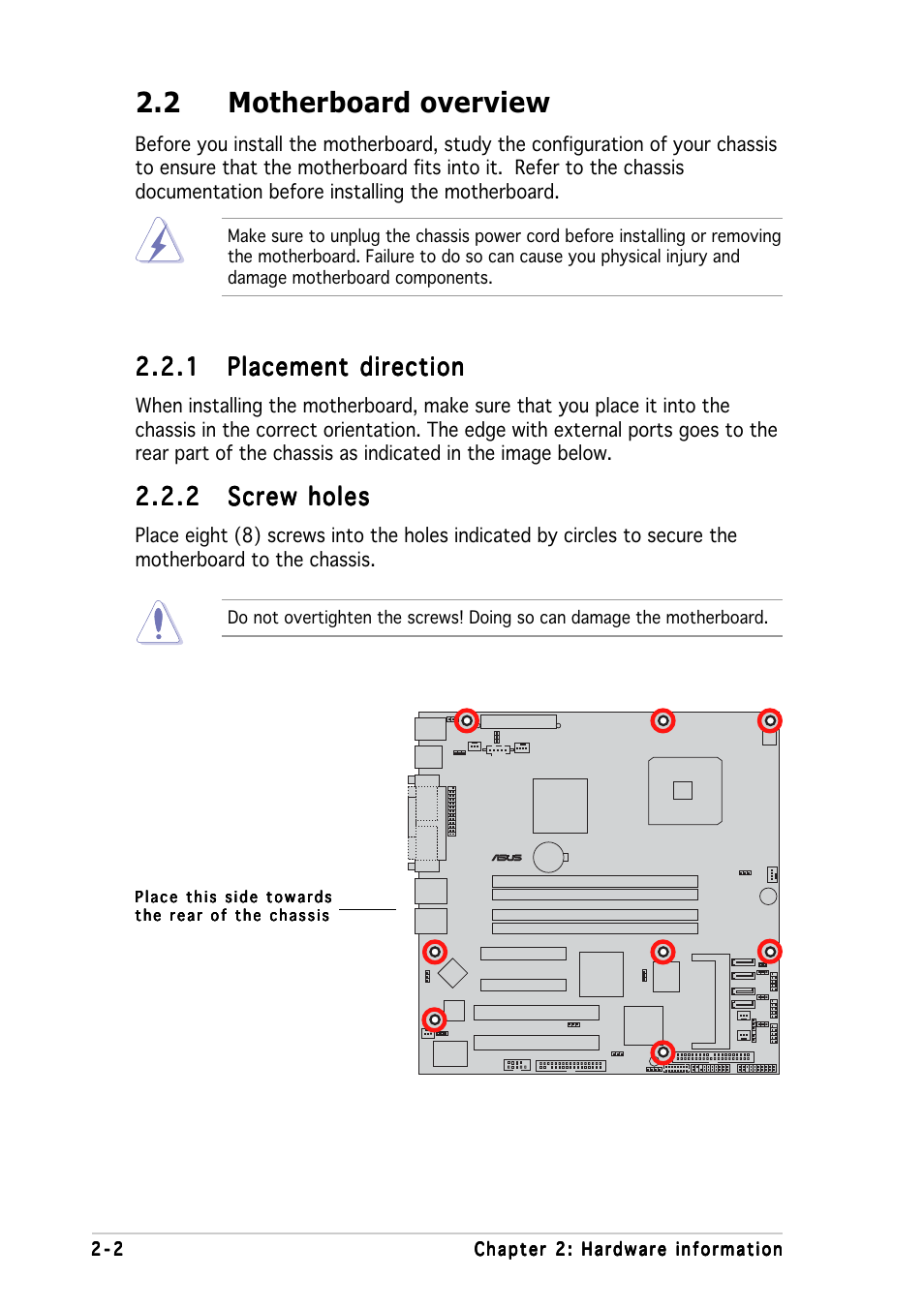 2 motherboard overview | Asus Motherboard P5MT-M User Manual | Page 22 / 150