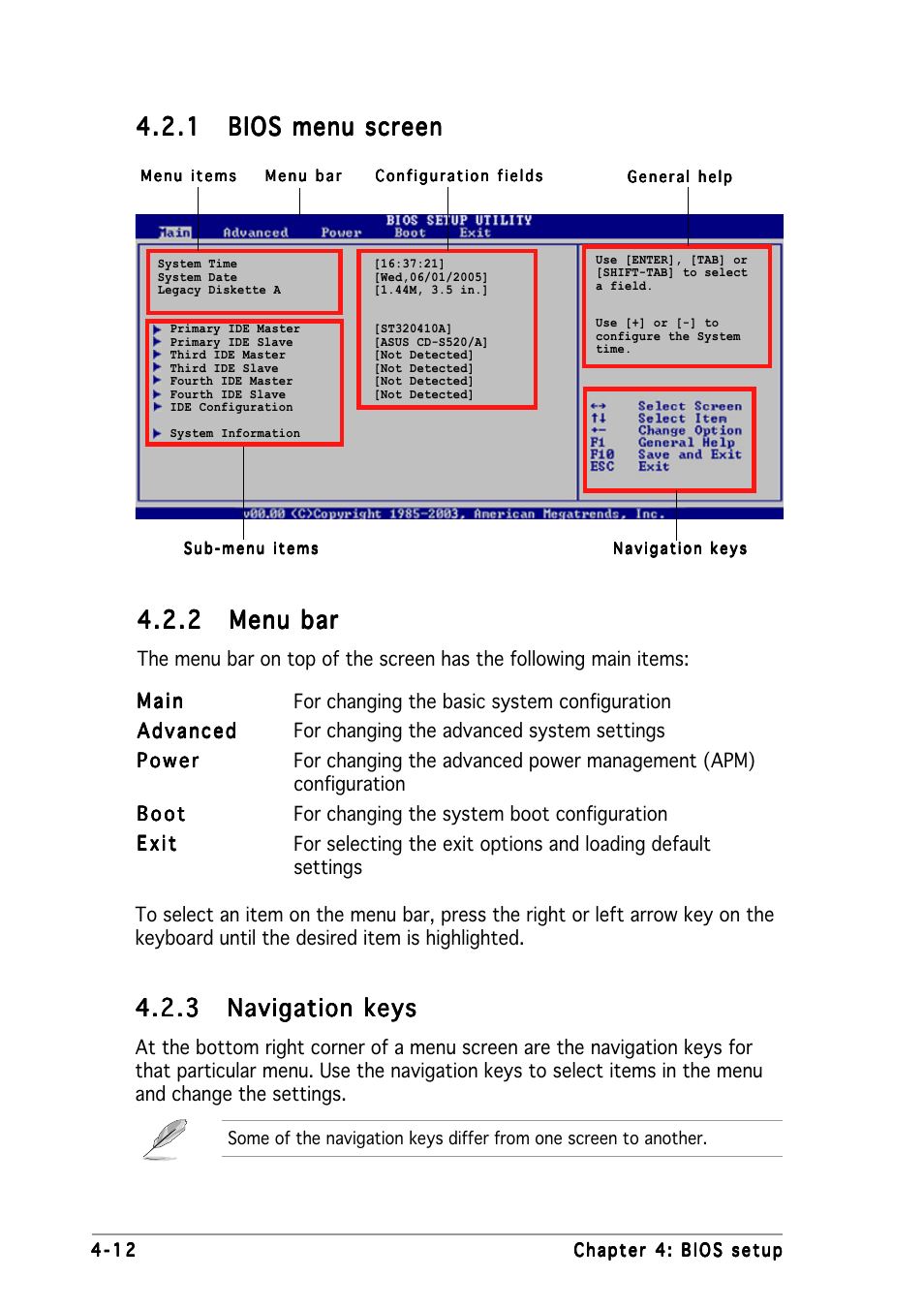 2 menu bar menu bar menu bar menu bar menu bar | Asus Motherboard P5MT-M User Manual | Page 72 / 150