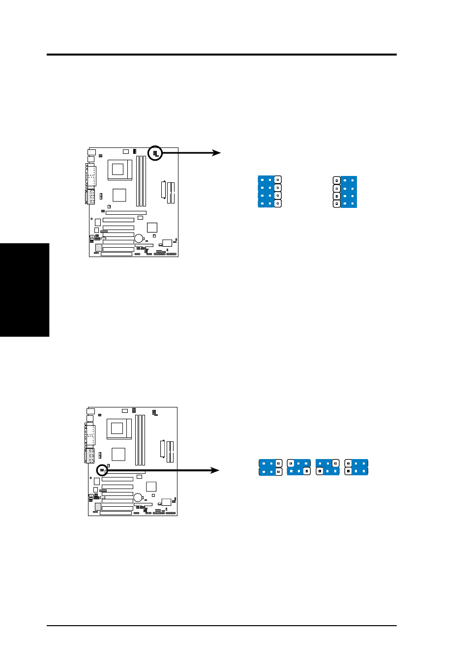 Hardware setup, Jp1/jp2, A7v266 voltage setting | A7v266 palo_freq setting, Palo_freq | Asus A7V266 User Manual | Page 20 / 110