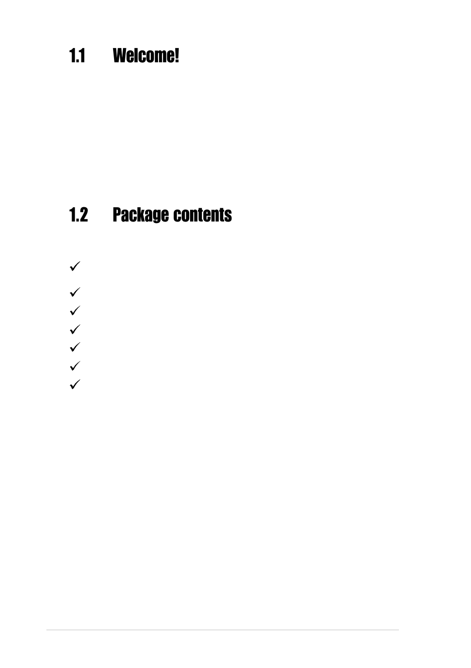 1 welcome, 2 package contents | Asus A7N8X-VM User Manual | Page 12 / 64