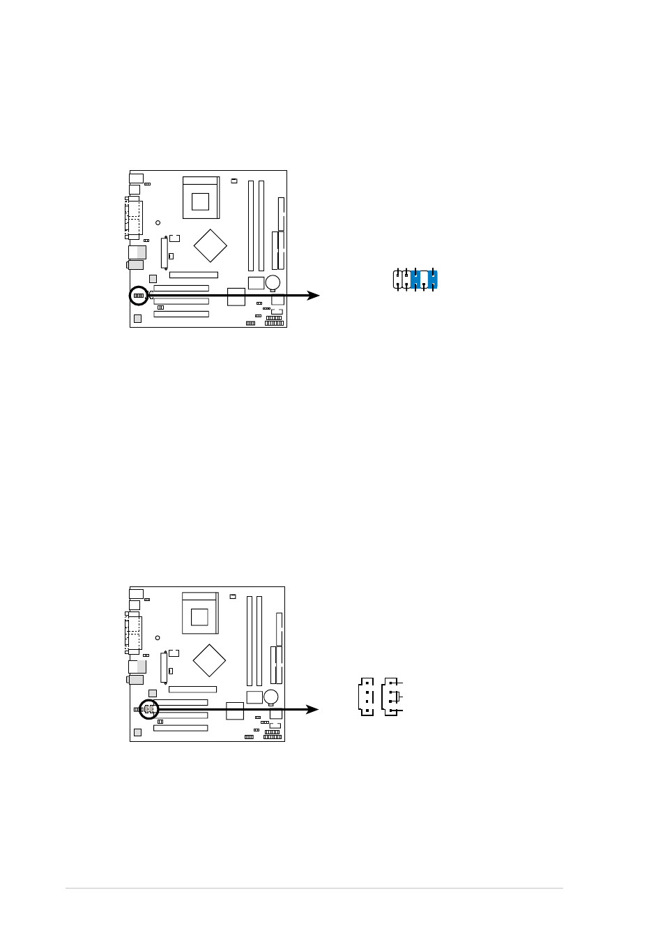 A7n8x-vm front panel audio connector fp_audio, A7n8x-vm internal audio connectors | Asus A7N8X-VM User Manual | Page 30 / 64