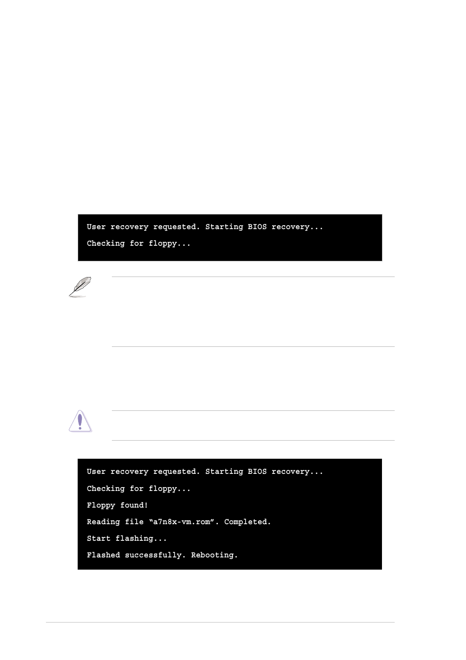 3 using asus ez flash to update the bios | Asus A7N8X-VM User Manual | Page 38 / 64