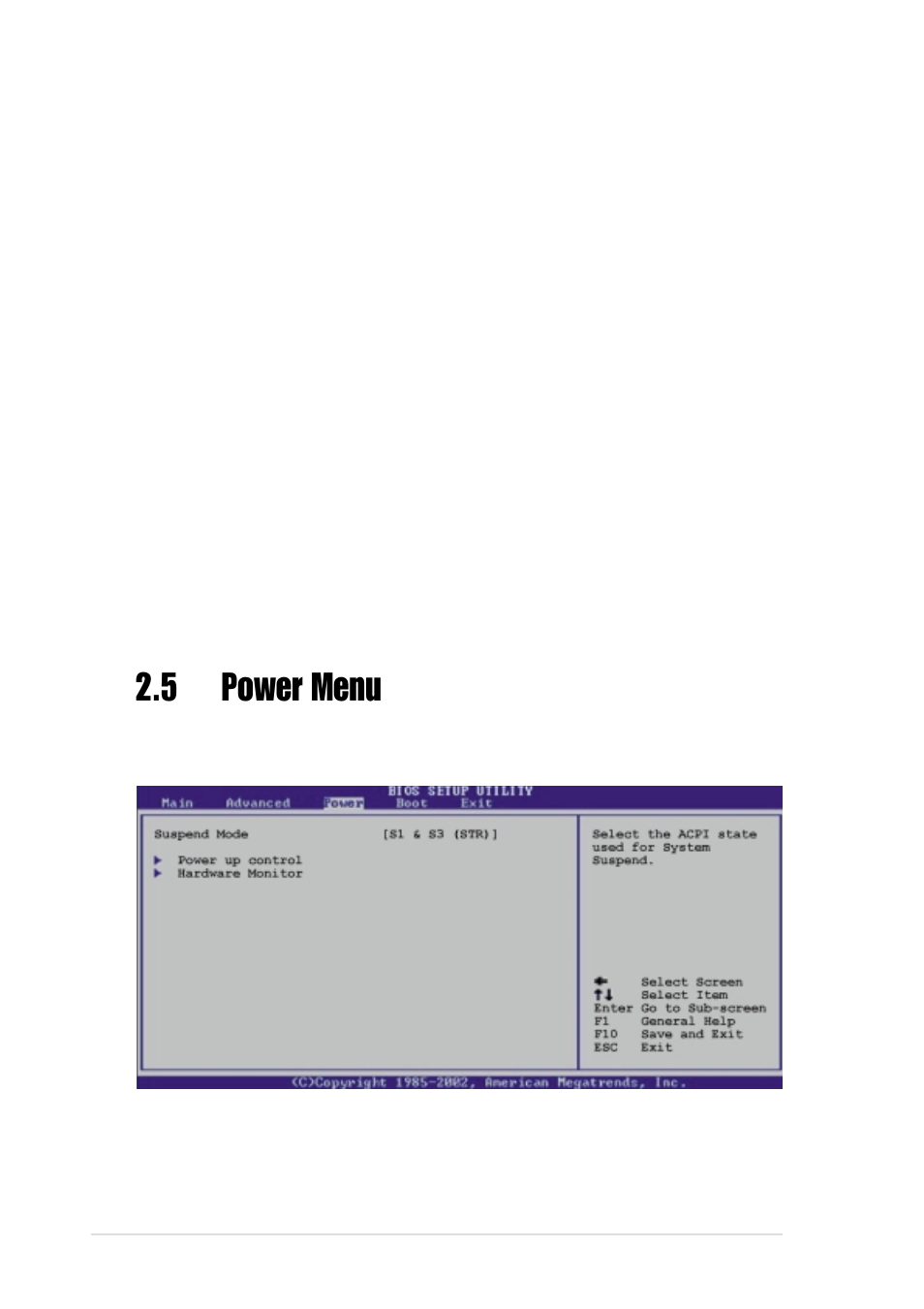 5 power menu | Asus A7N8X-VM User Manual | Page 48 / 64