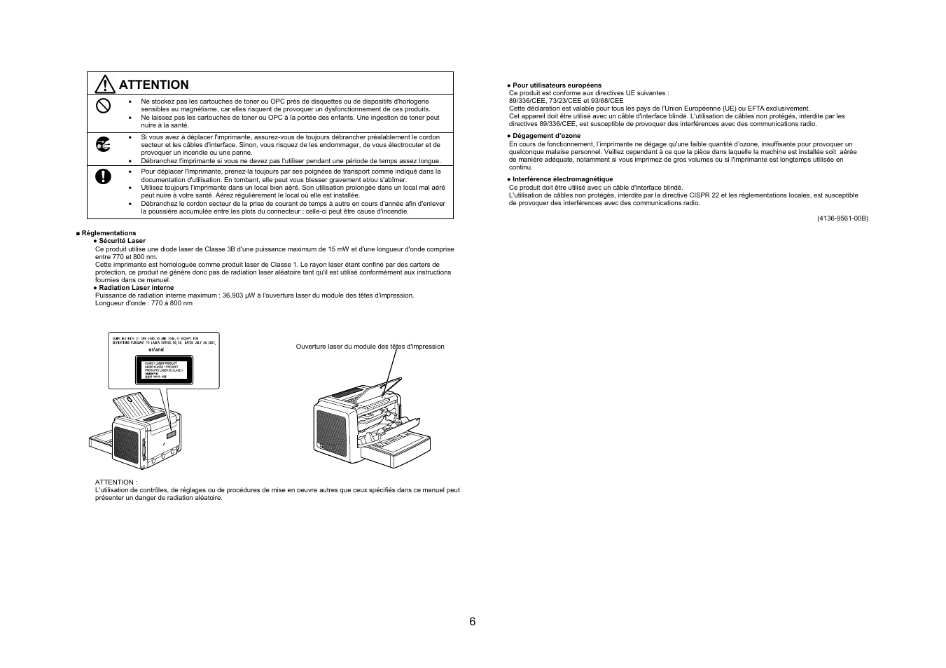 Attention | Konica Minolta PagePro 1350EN User Manual | Page 5 / 40