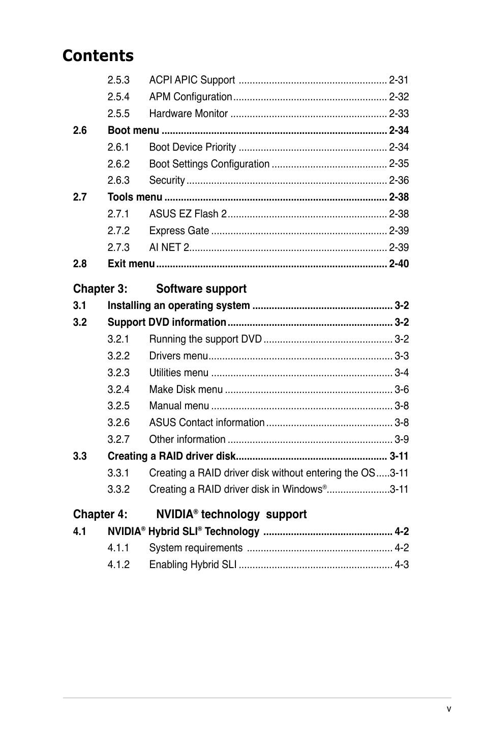 Asus M3N78-VM User Manual | Page 5 / 106