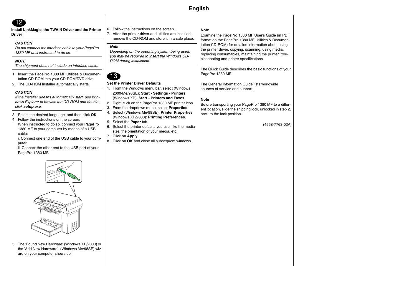English | Konica Minolta PagePro 1380MF User Manual | Page 5 / 28
