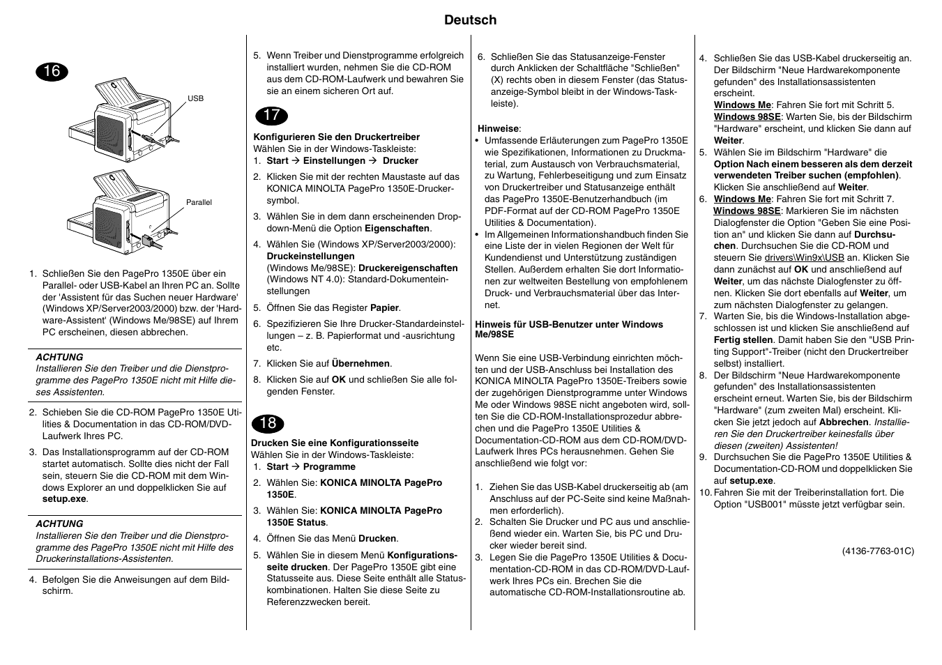 Deutsch | Konica Minolta PagePro 1350E User Manual | Page 6 / 24