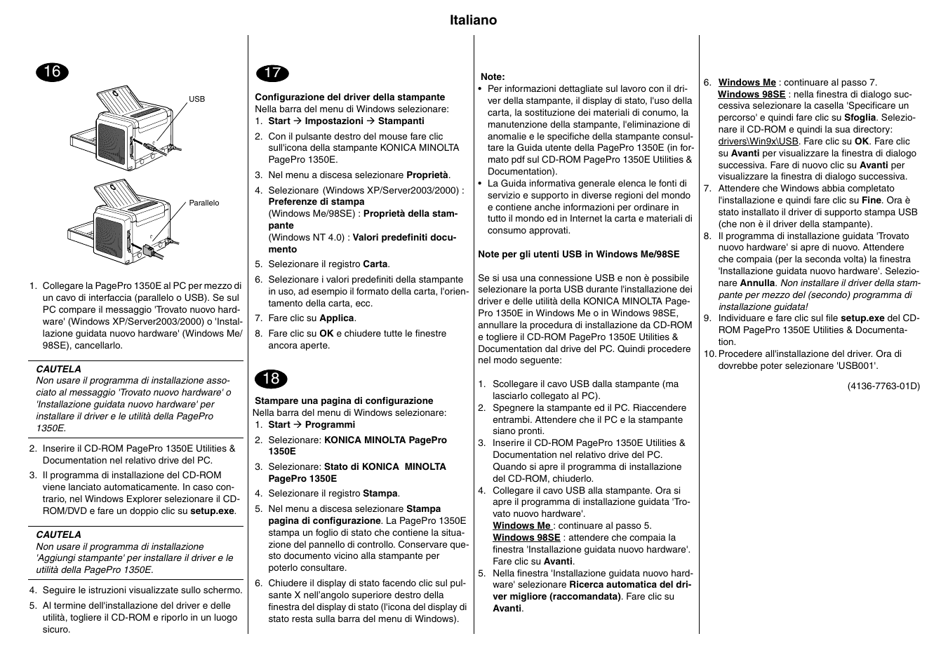Italiano | Konica Minolta PagePro 1350E User Manual | Page 7 / 24