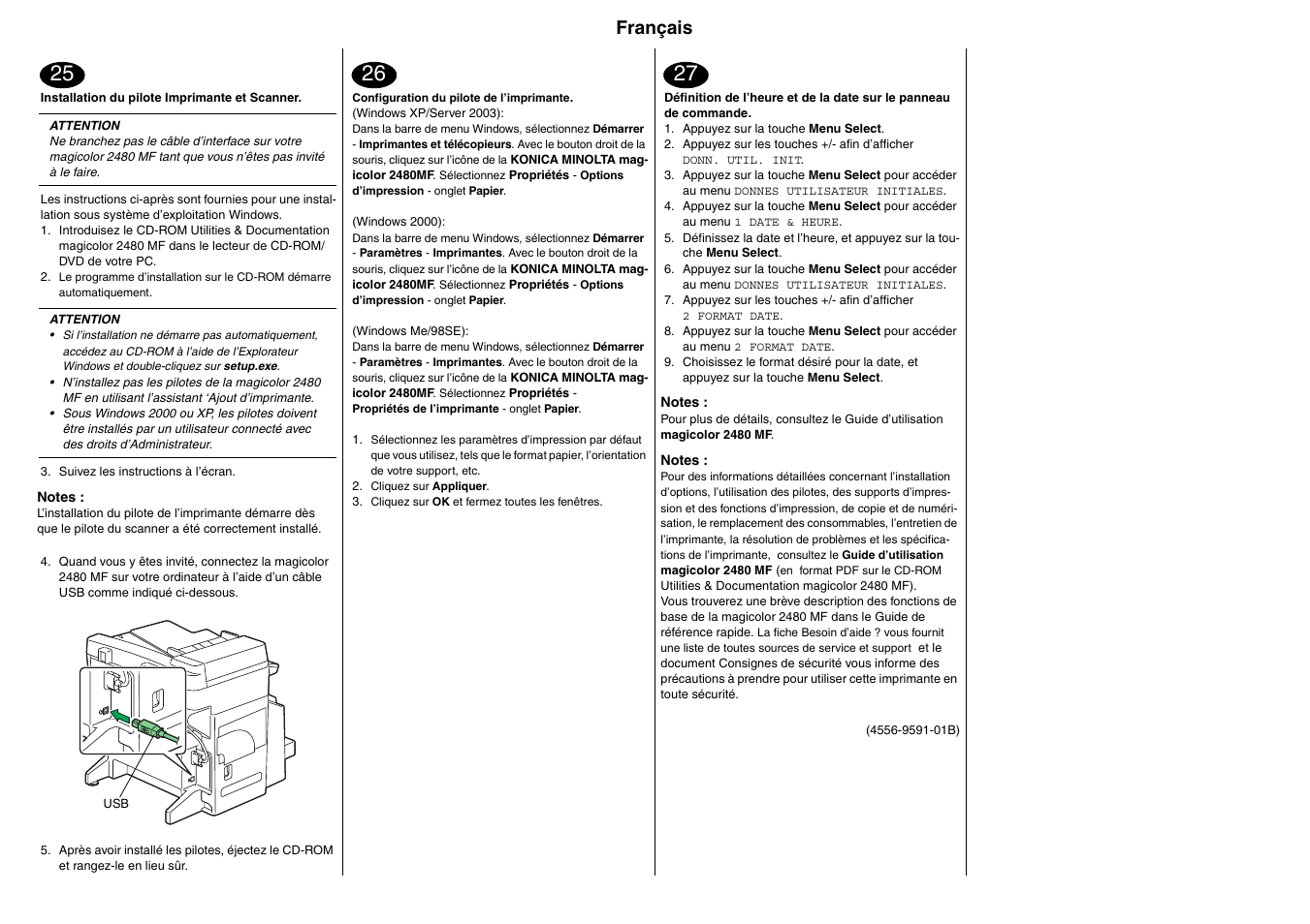 Français | Konica Minolta Magicolor 2480MF User Manual | Page 9 / 30