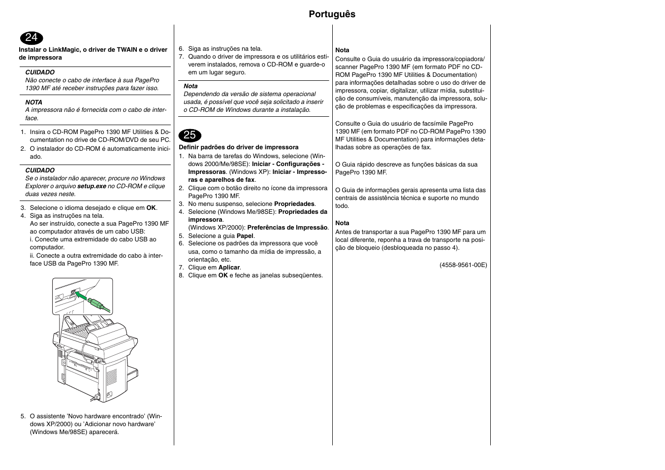 Português | Konica Minolta PagePro 1390MF User Manual | Page 12 / 28