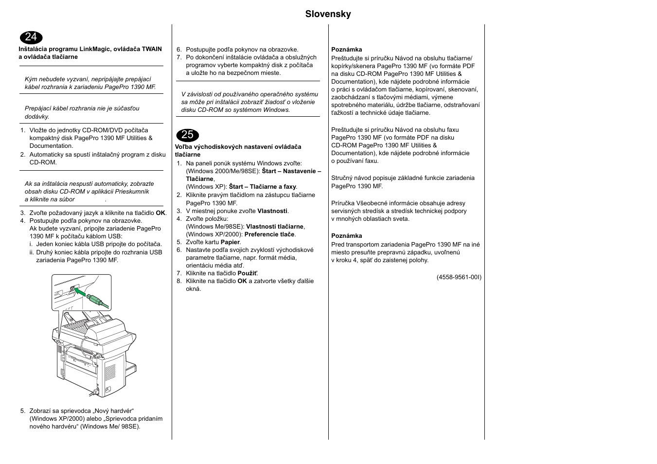 Slovensky | Konica Minolta PagePro 1390MF User Manual | Page 16 / 28