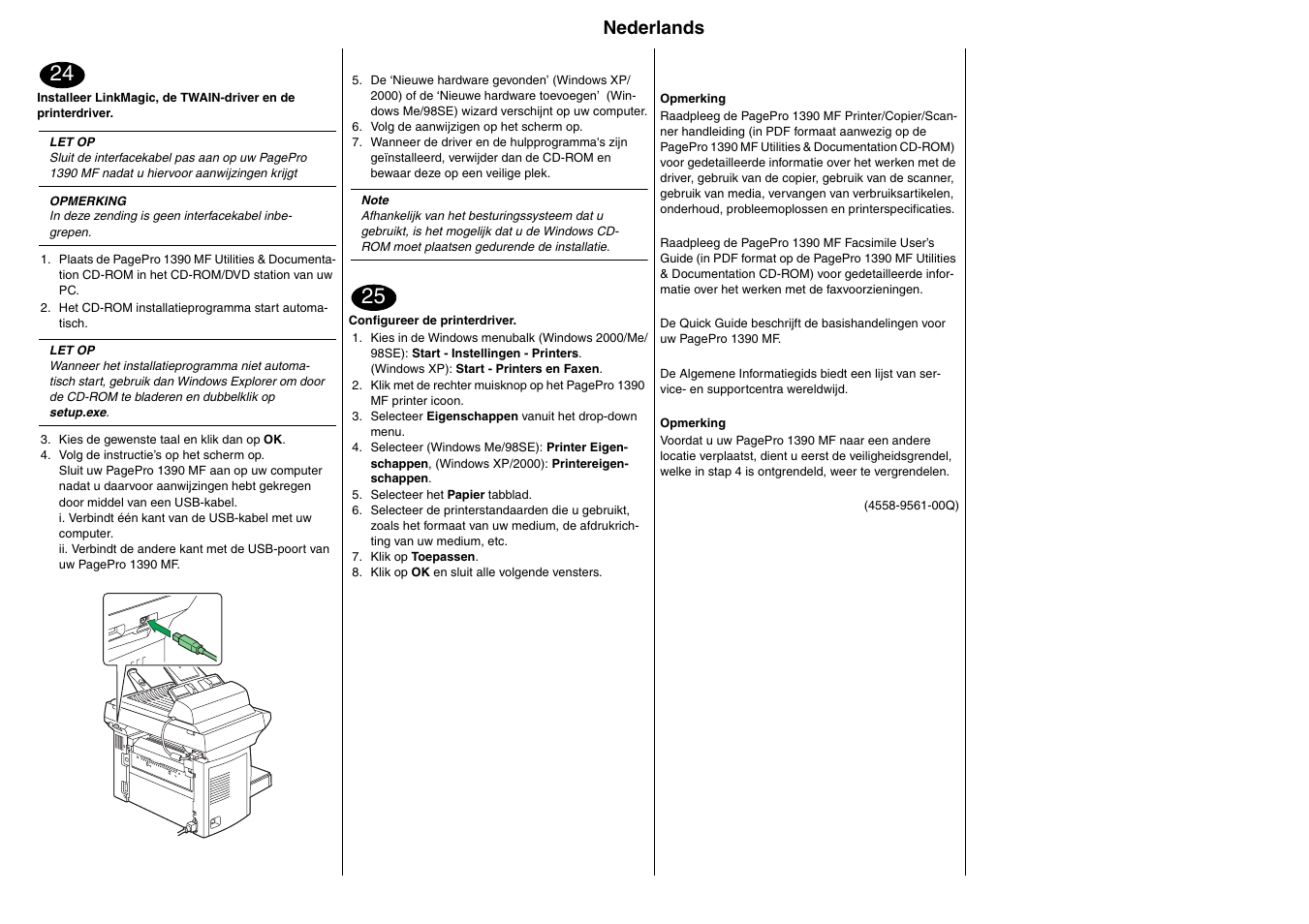 Nederlands | Konica Minolta PagePro 1390MF User Manual | Page 18 / 28