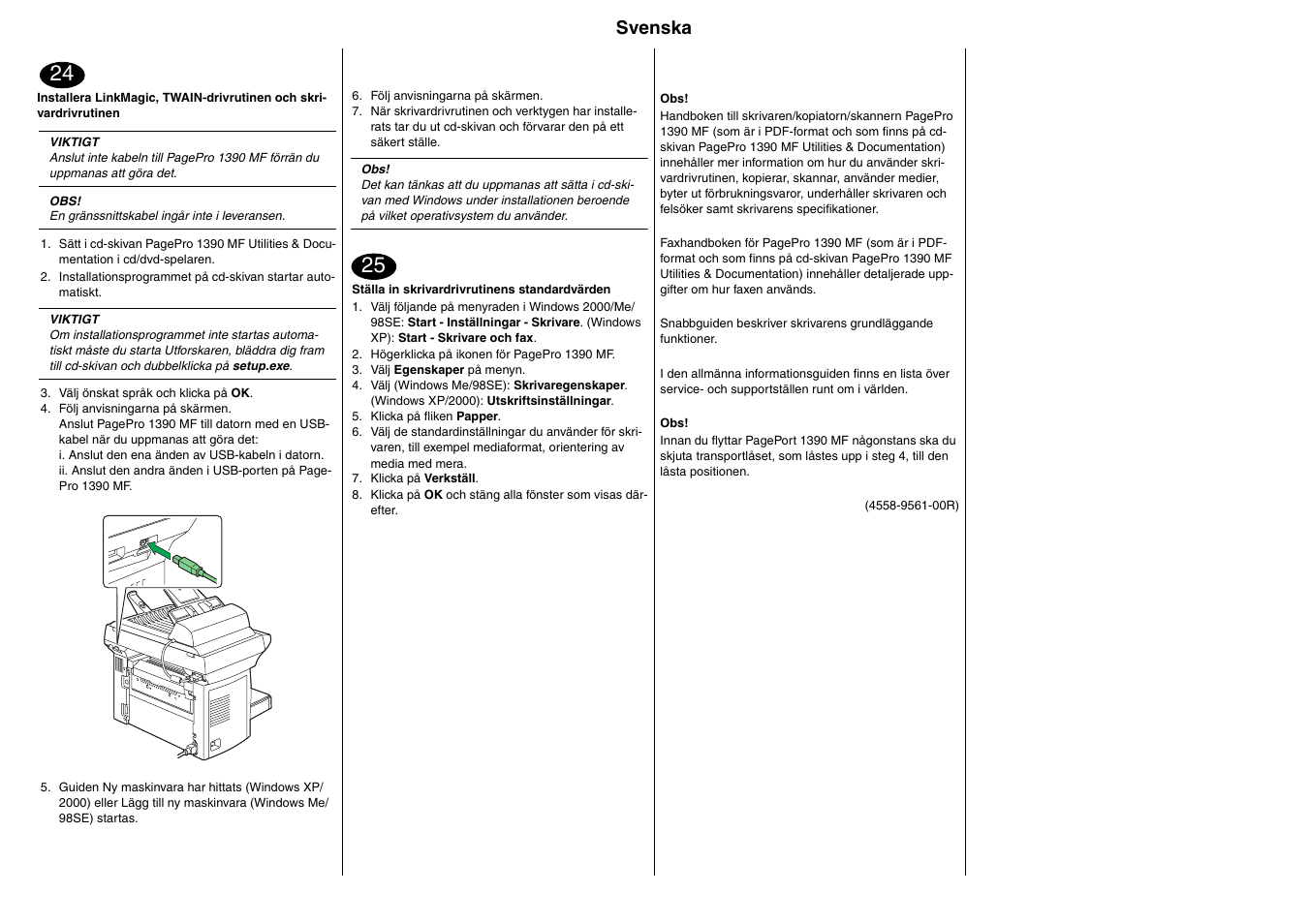 Svenska | Konica Minolta PagePro 1390MF User Manual | Page 20 / 28