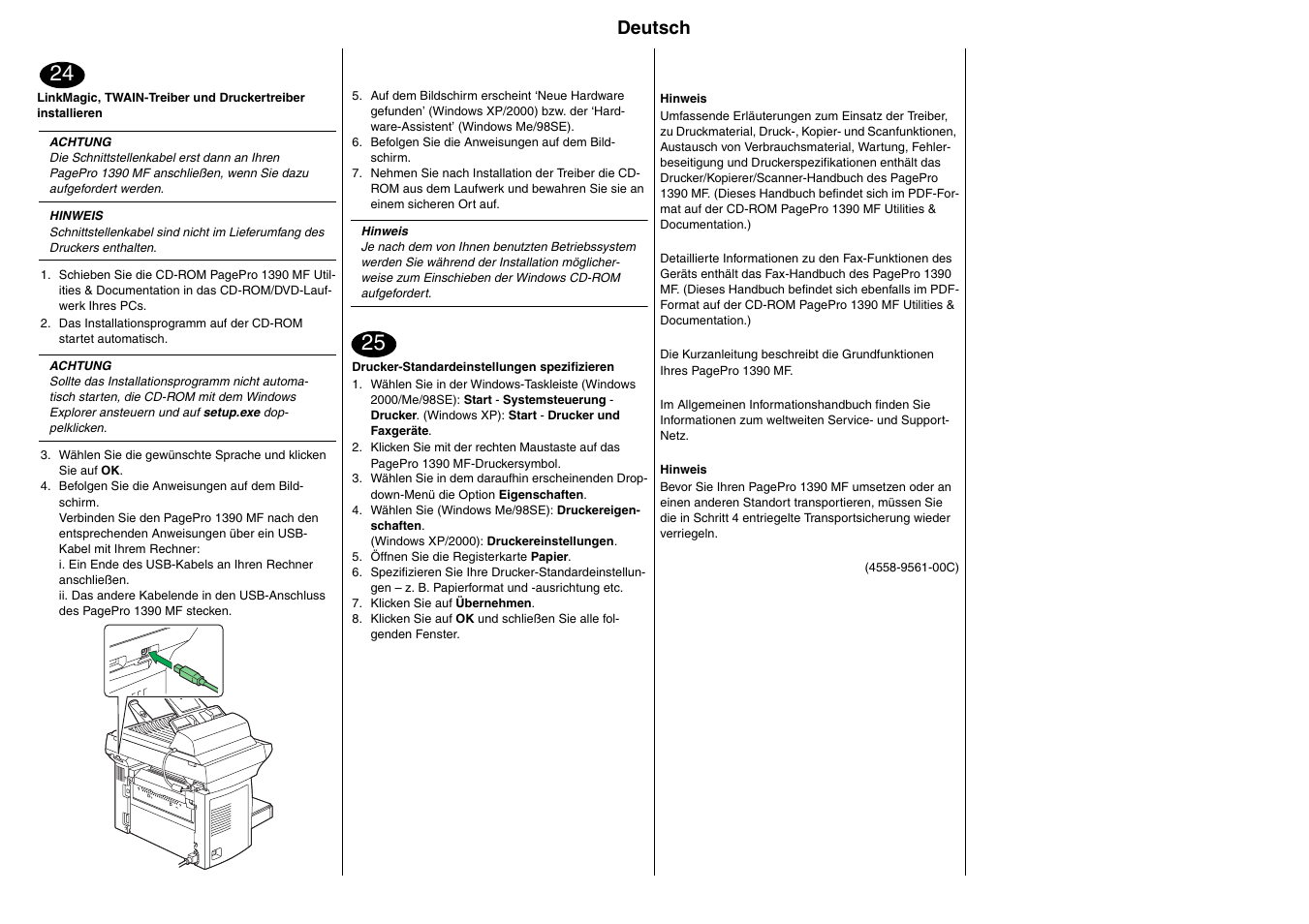 Deutsch | Konica Minolta PagePro 1390MF User Manual | Page 9 / 28