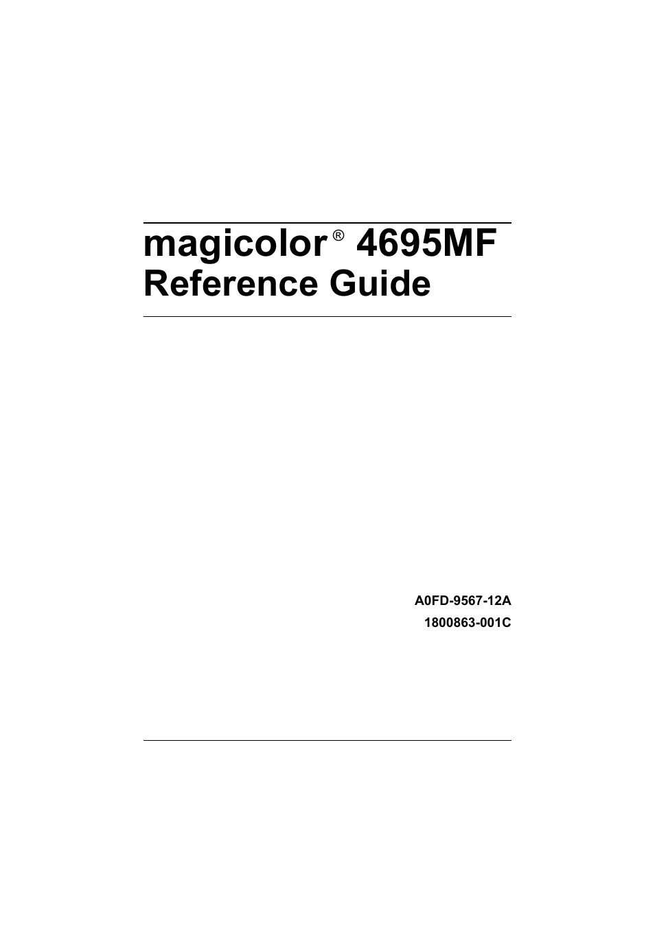 Konica Minolta MAGICOLOR 4695MF User Manual | 546 pages