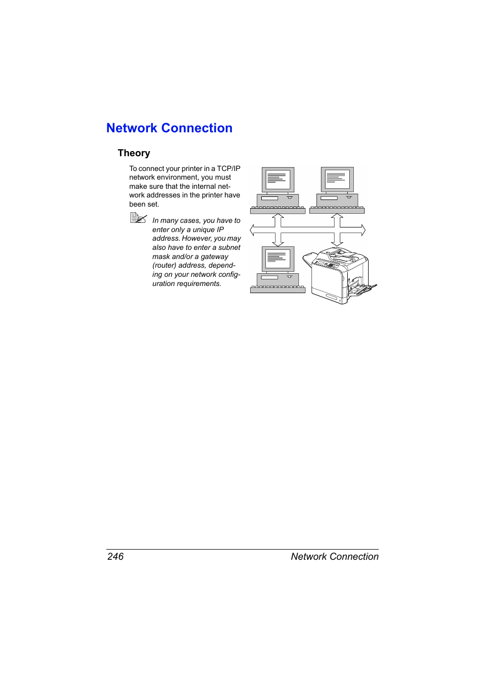 Network connection, Theory, Network connection 246 | Theory 246 | Konica Minolta MAGICOLOR 4695MF User Manual | Page 270 / 546