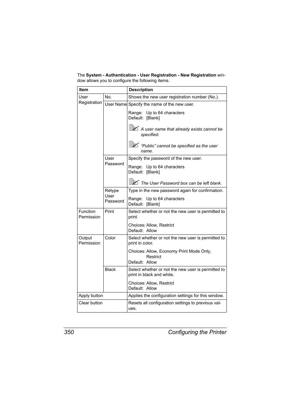 Configuring the printer 350 | Konica Minolta MAGICOLOR 4695MF User Manual | Page 374 / 546
