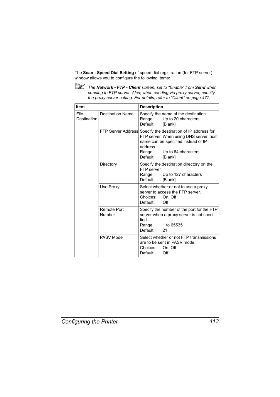Configuring the printer 413 | Konica Minolta MAGICOLOR 4695MF User Manual | Page 437 / 546
