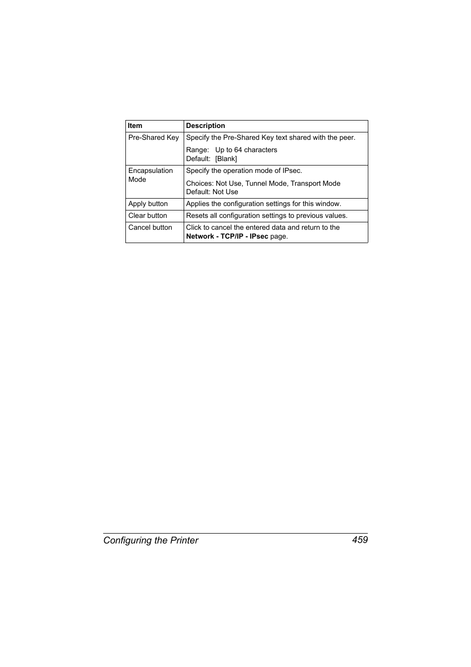 Configuring the printer 459 | Konica Minolta MAGICOLOR 4695MF User Manual | Page 483 / 546