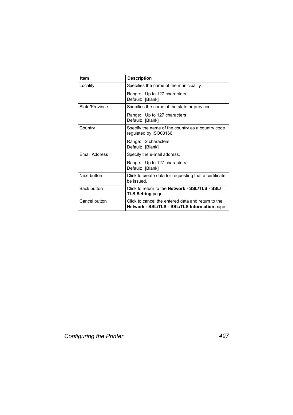 Configuring the printer 497 | Konica Minolta MAGICOLOR 4695MF User Manual | Page 521 / 546