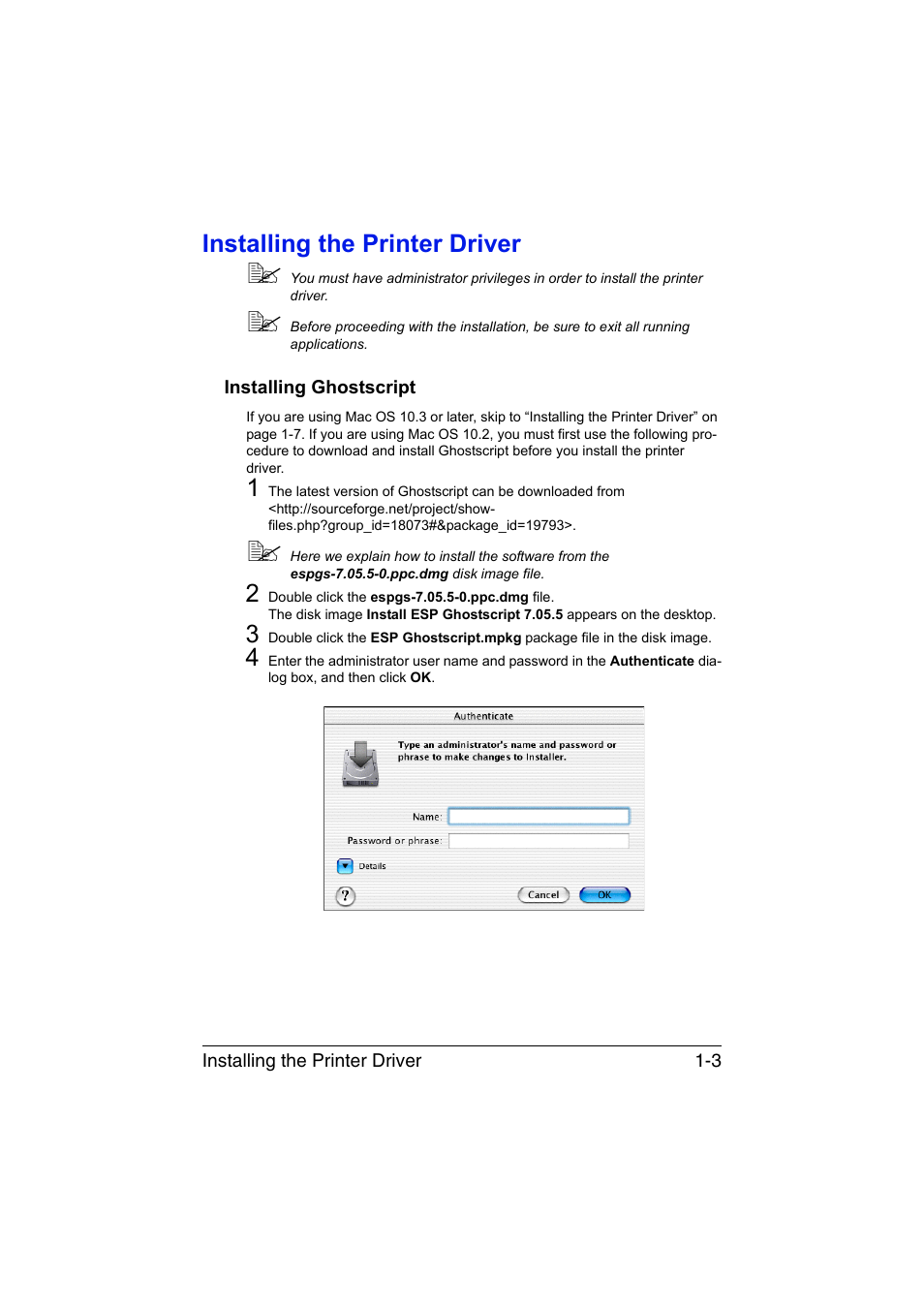 Installing the printer driver, Installing ghostscript, Installing the printer driver -3 | Installing ghostscript -3 | Konica Minolta magicolor 3730DN User Manual | Page 18 / 187