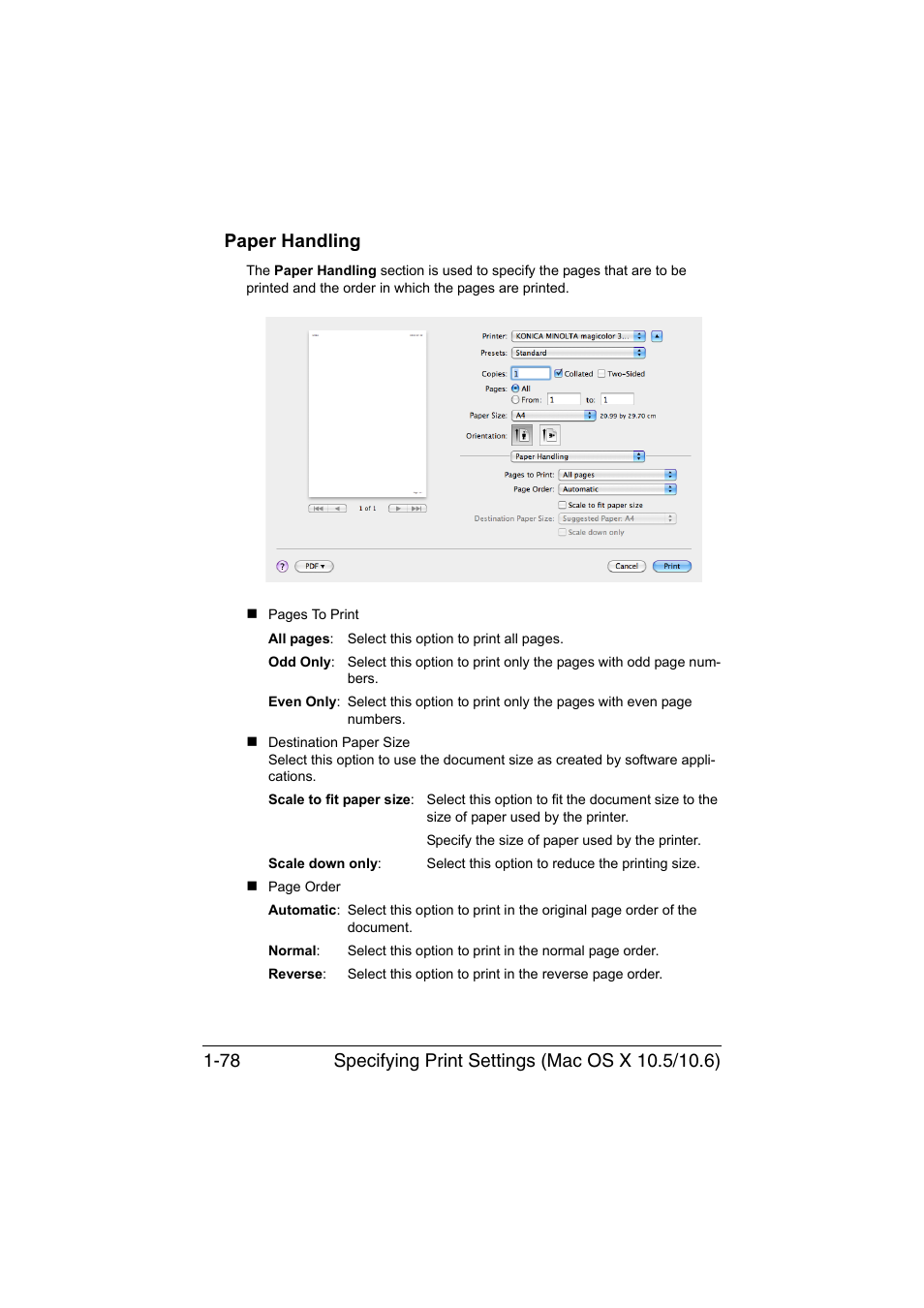 Paper handling, Paper handling -78 | Konica Minolta magicolor 3730DN User Manual | Page 93 / 187