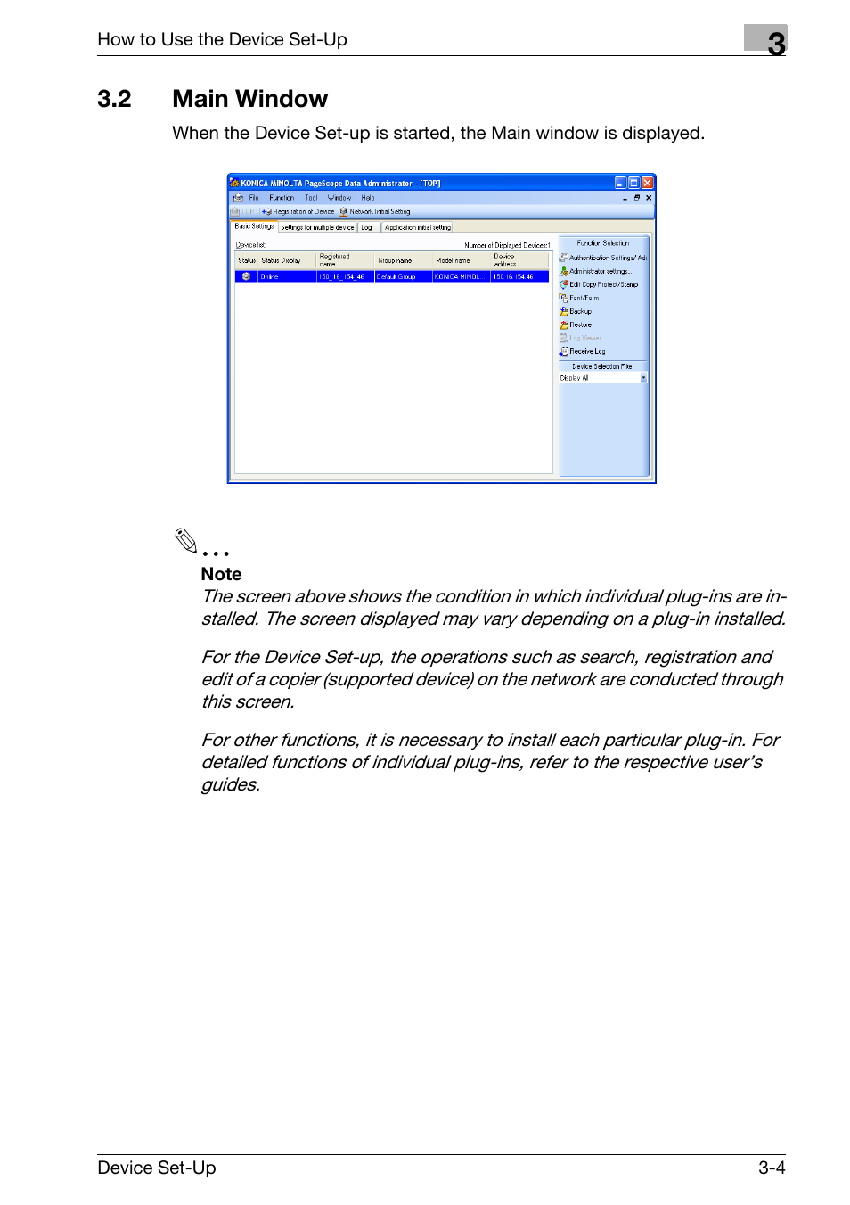 2 main window, Main window -4 | Konica Minolta Copy Protection Utility User Manual | Page 17 / 67