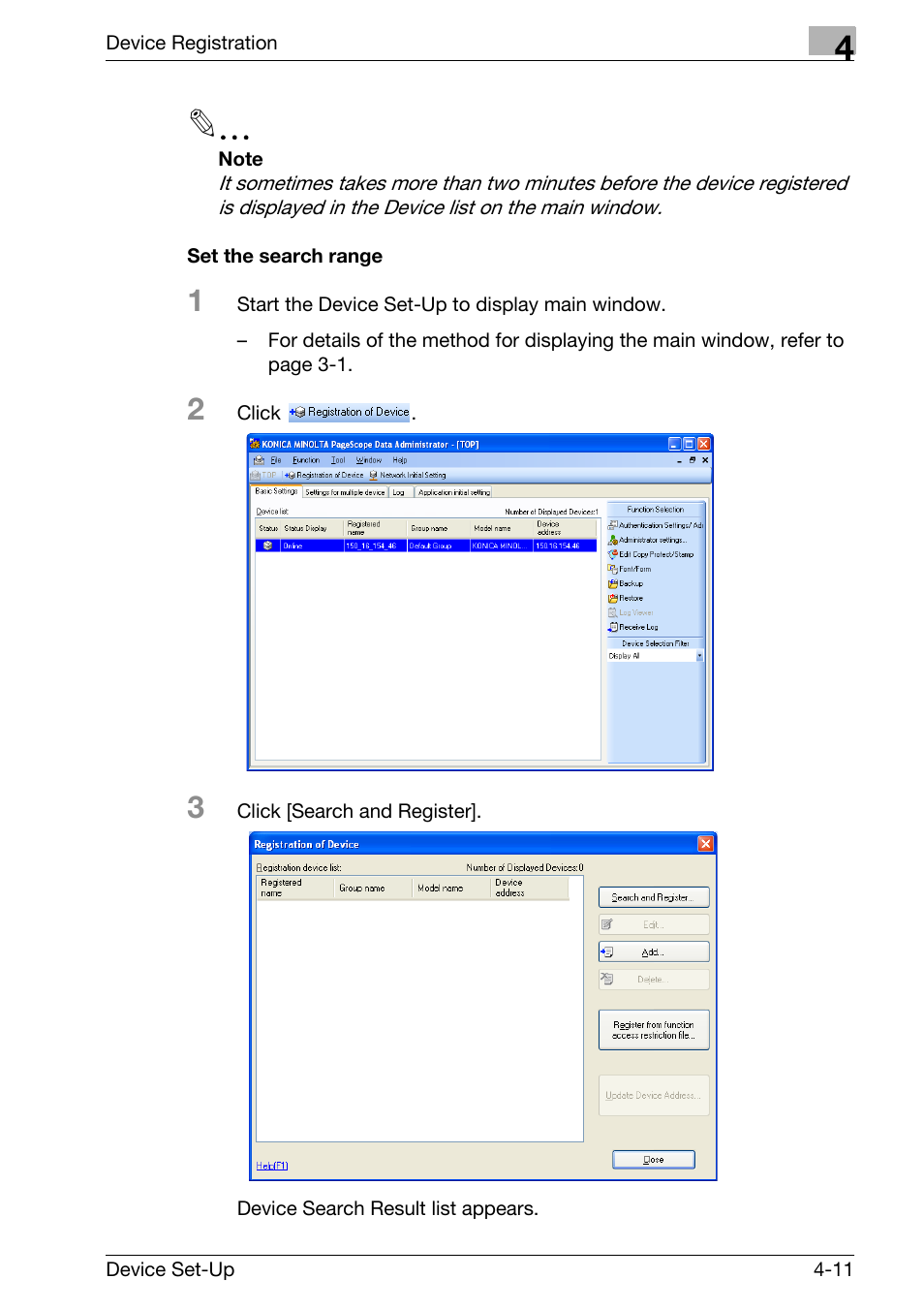 Set the search range -11 | Konica Minolta Copy Protection Utility User Manual | Page 30 / 67
