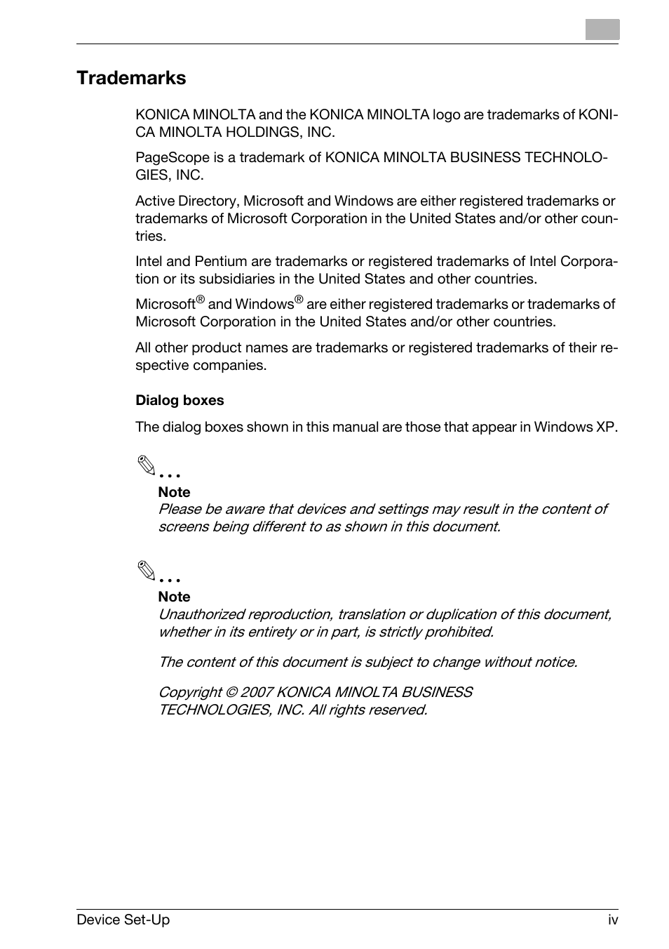 Trademarks | Konica Minolta Copy Protection Utility User Manual | Page 5 / 67