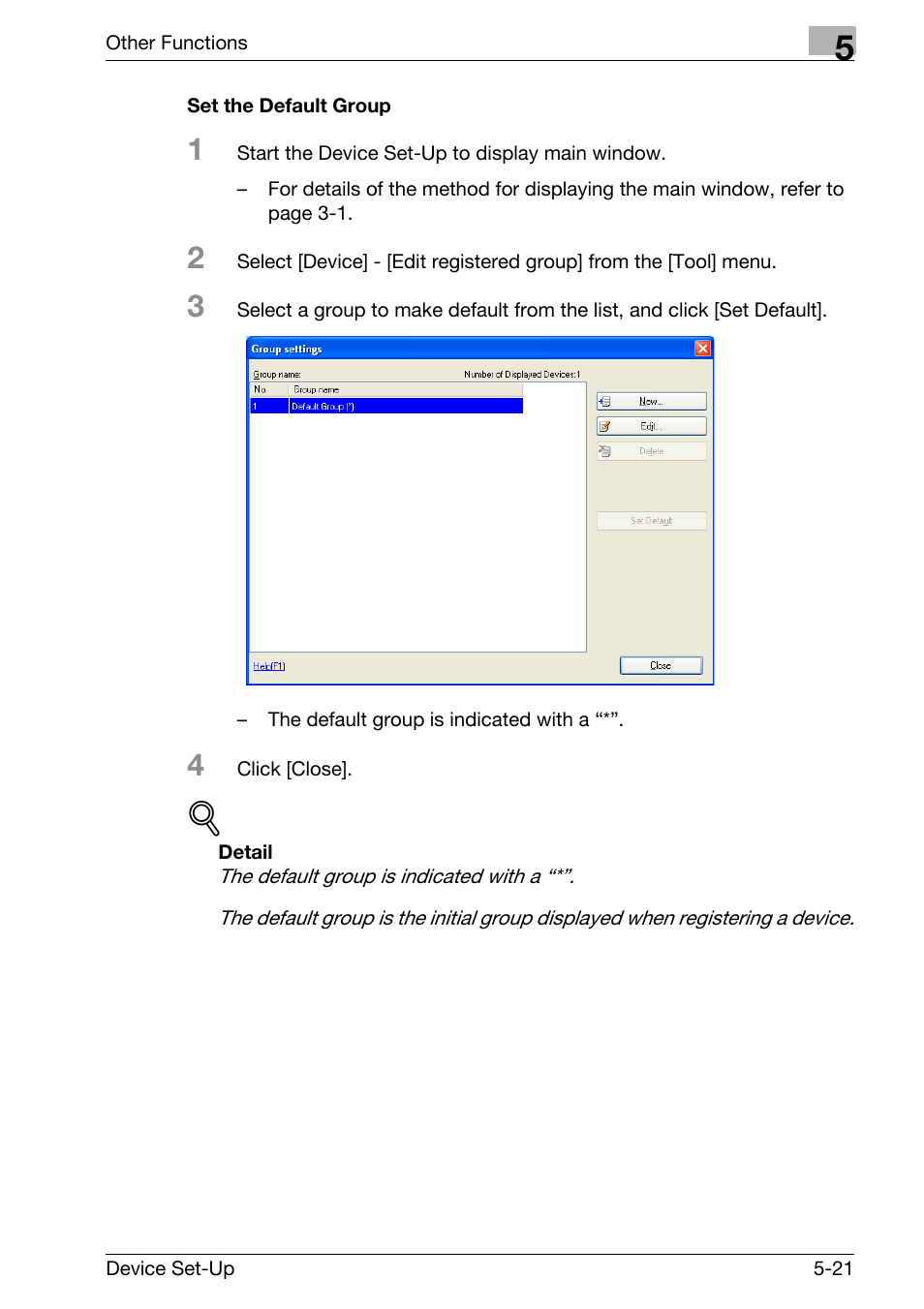 Set the default group -21 | Konica Minolta Copy Protection Utility User Manual | Page 57 / 67