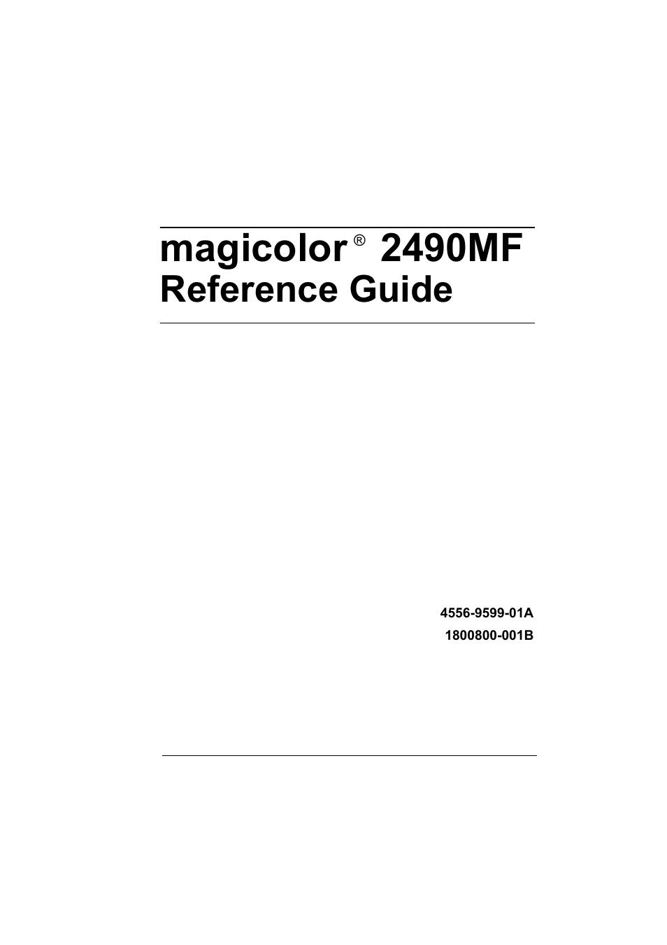 Konica Minolta Magicolor 2490MF User Manual | 90 pages