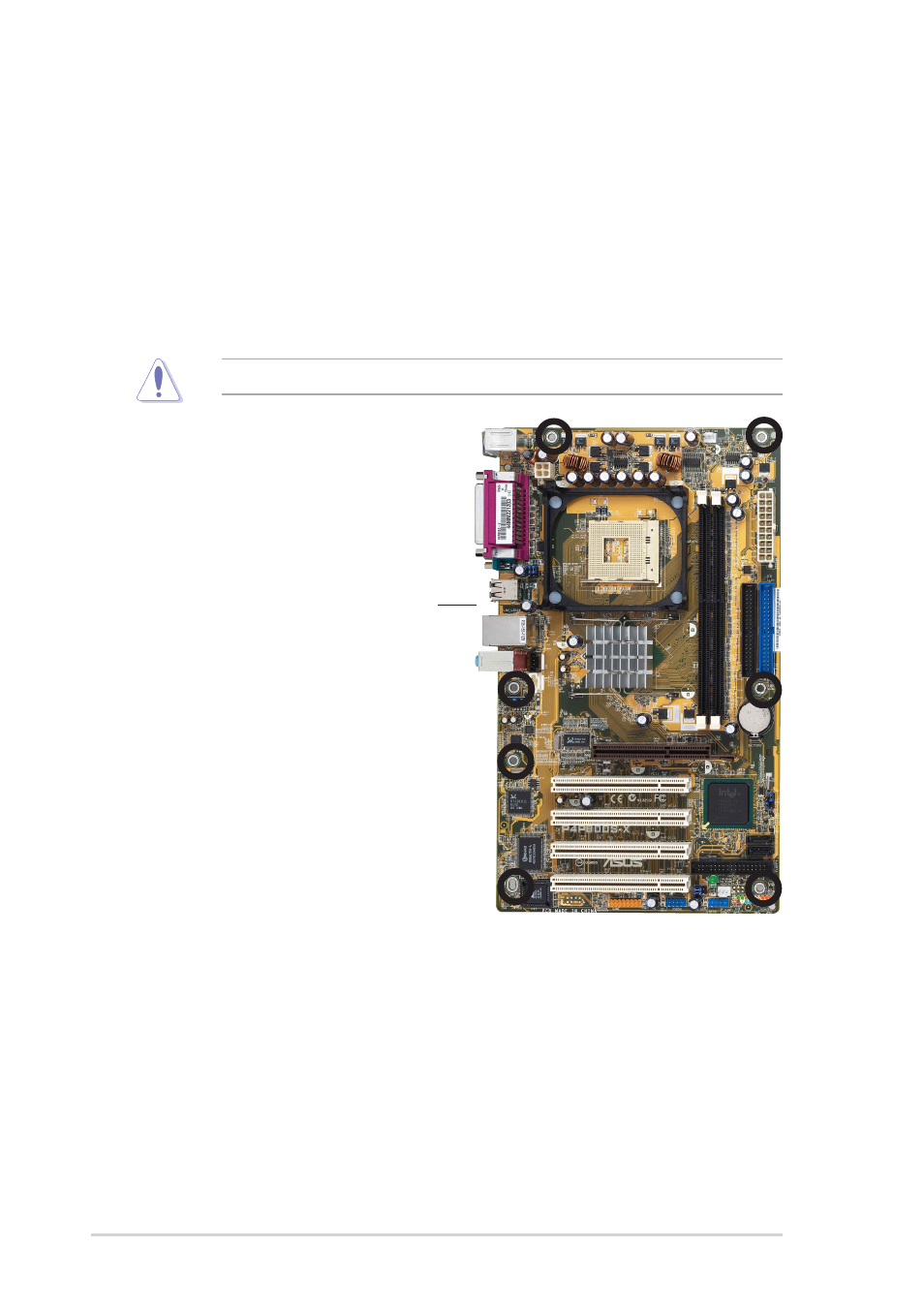 2 placement direction, 3 screw holes | Asus P4P800S-X User Manual | Page 16 / 70