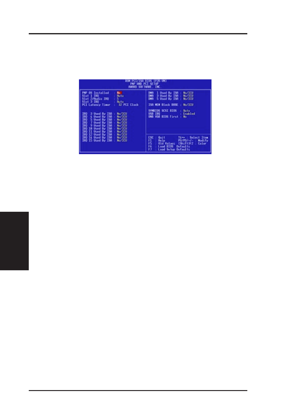 Iv. bios software, Pnp and pci setup | Asus P2B-VM User Manual | Page 52 / 96