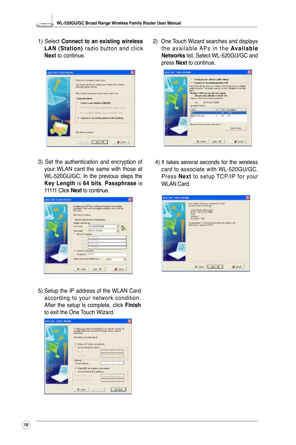 Asus WL-520GC User Manual | Page 12 / 49