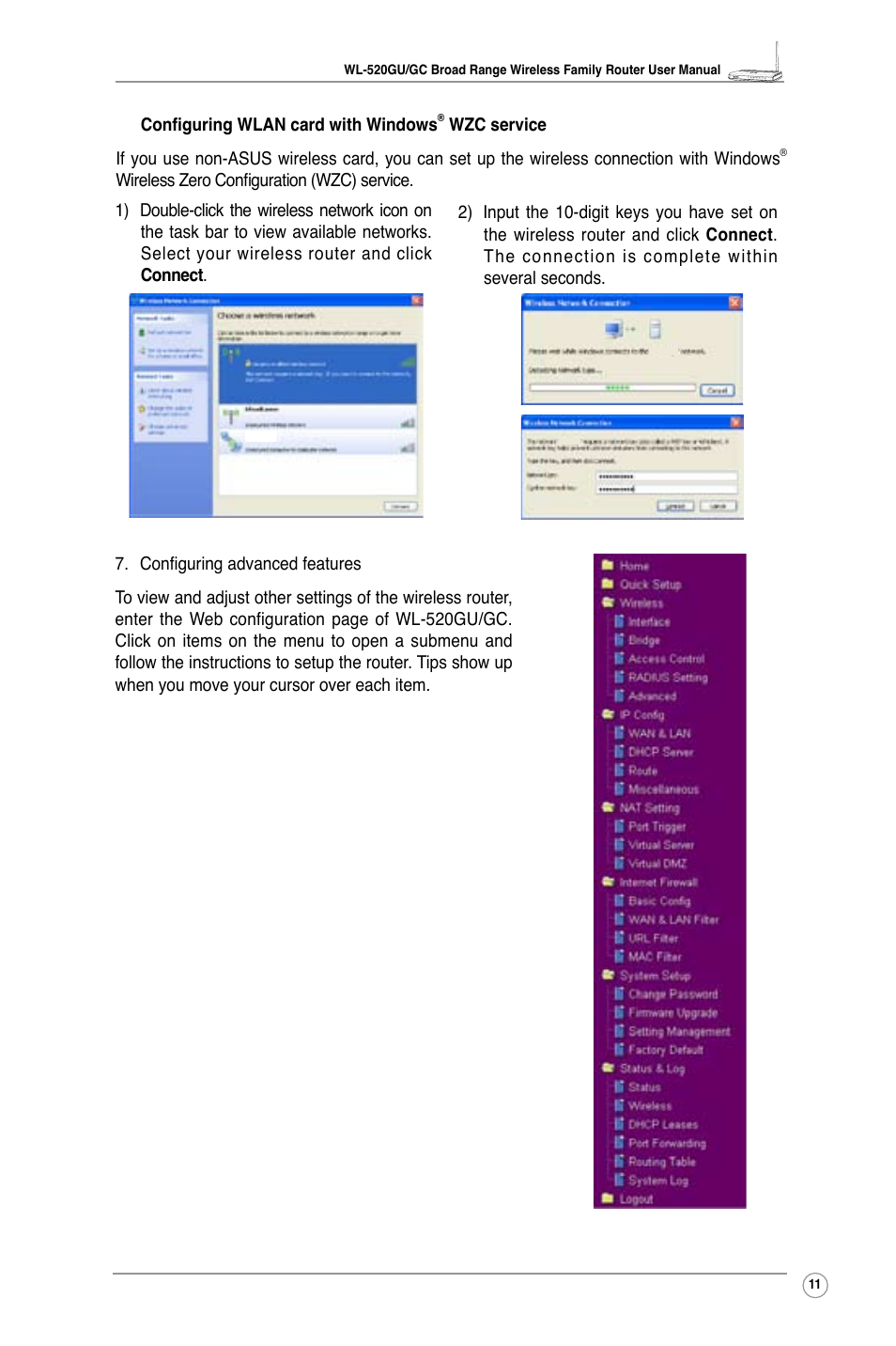 Asus WL-520GC User Manual | Page 13 / 49