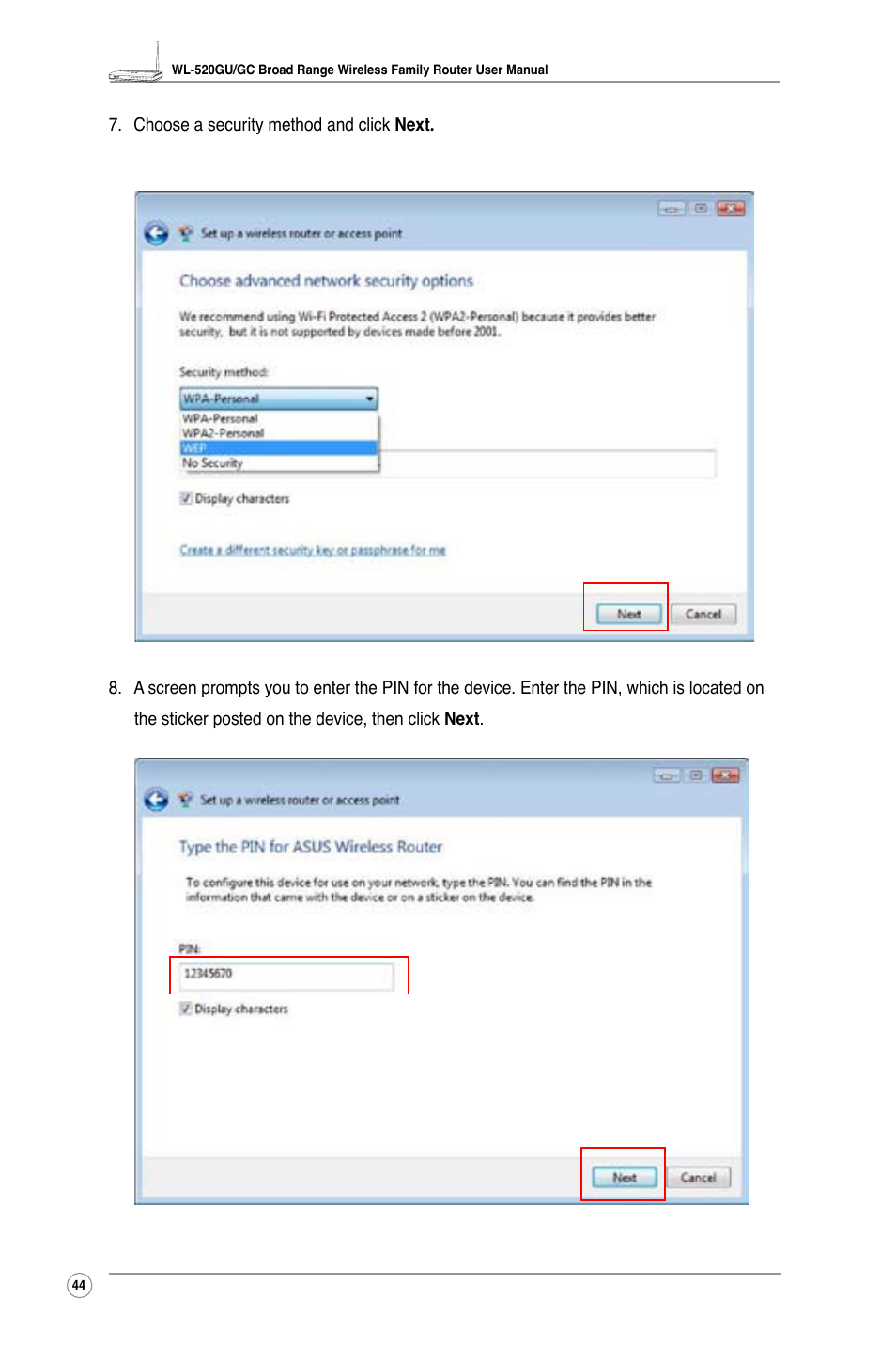 Asus WL-520GC User Manual | Page 46 / 49