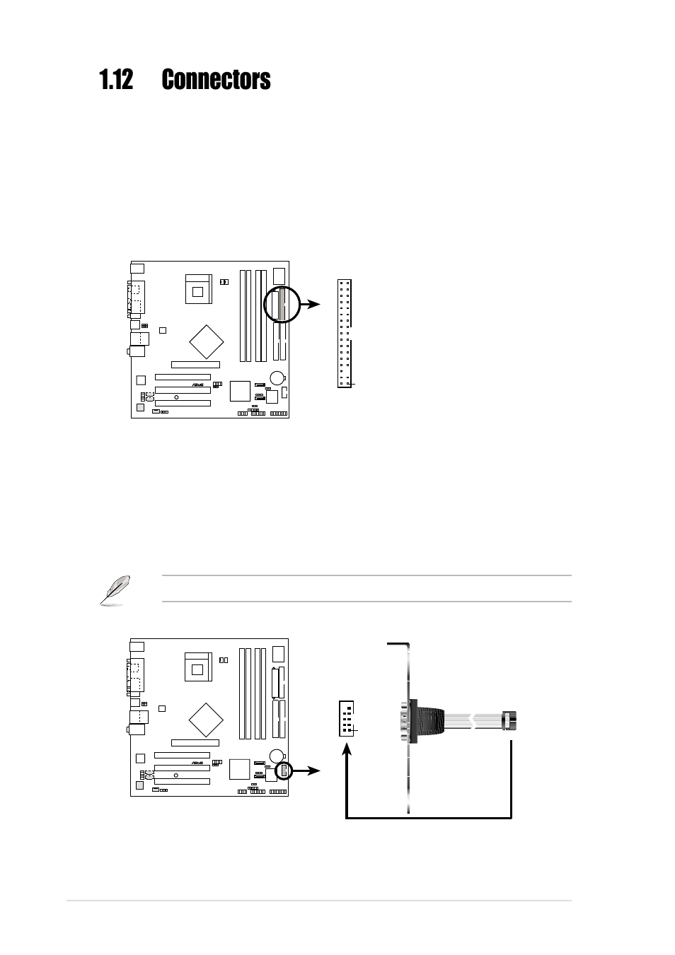 12 connectors, 20 chapter 1: product introduction | Asus P4P800-VM User Manual | Page 30 / 80