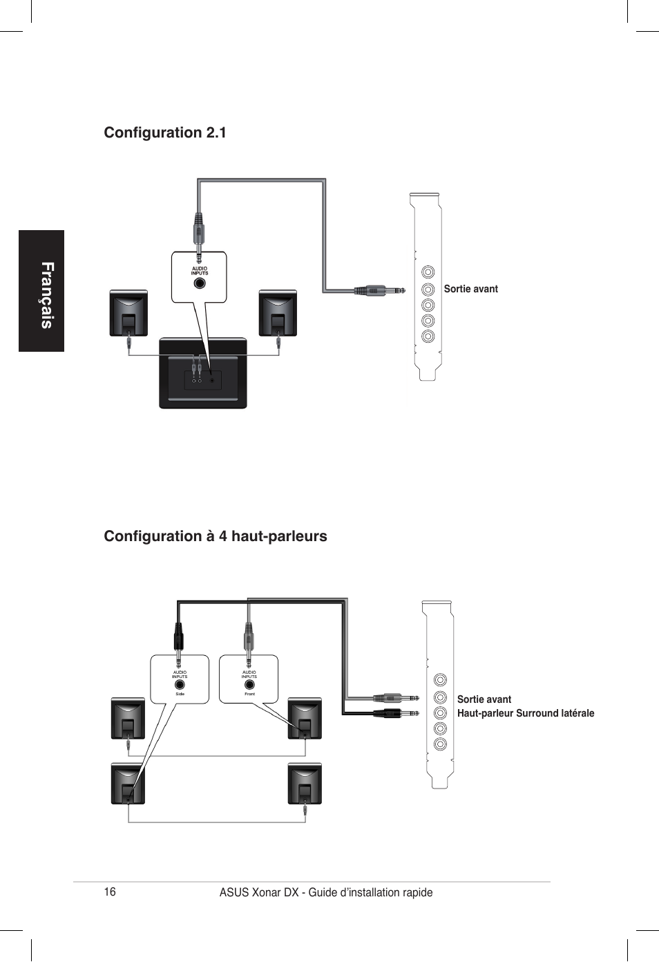 Français | Asus PCI Express Audio Card Xonar DX User Manual | Page 16 / 70