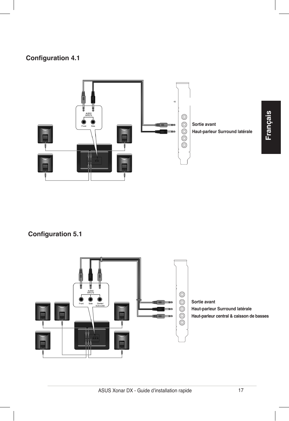 Français | Asus PCI Express Audio Card Xonar DX User Manual | Page 17 / 70