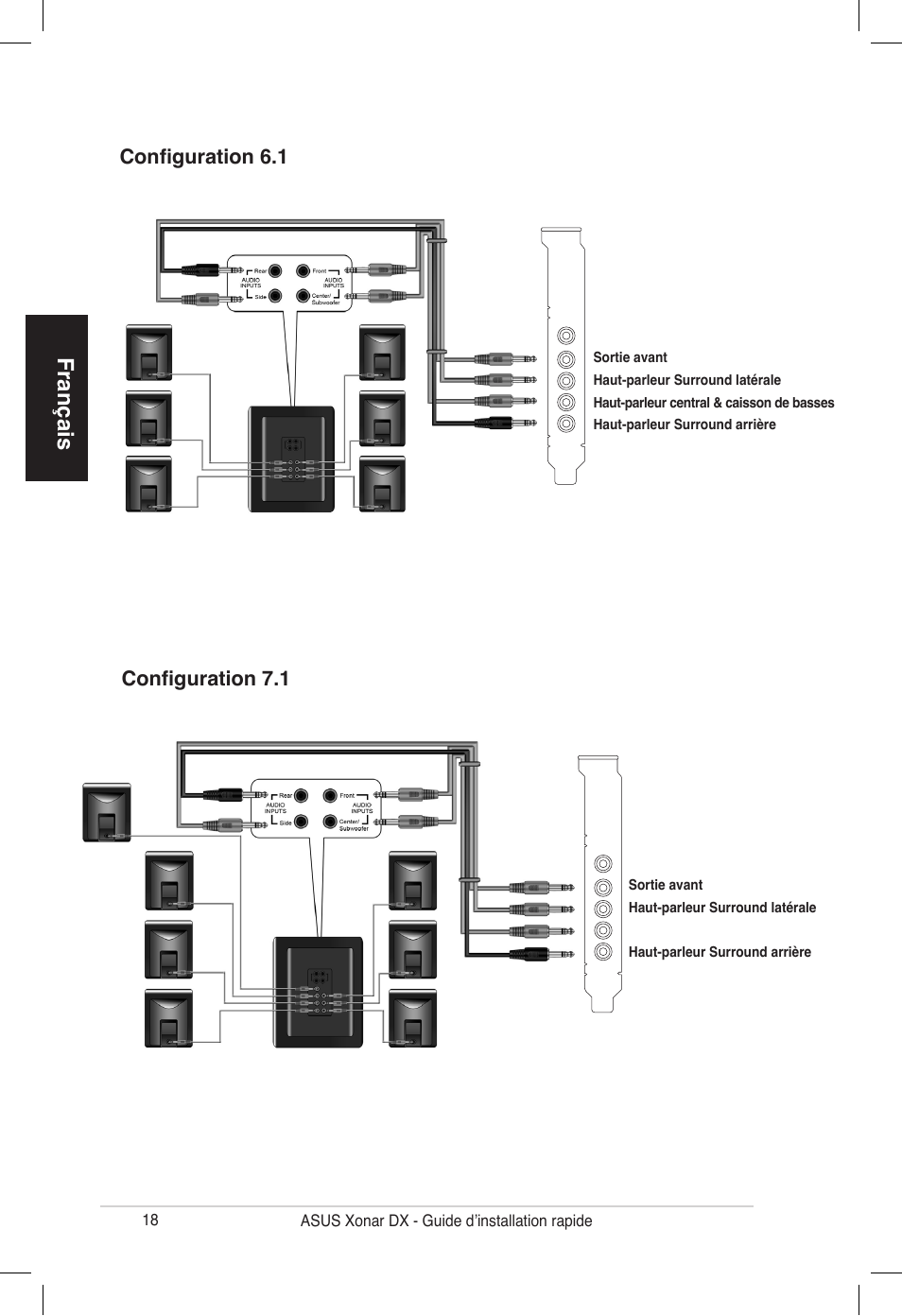 Français | Asus PCI Express Audio Card Xonar DX User Manual | Page 18 / 70