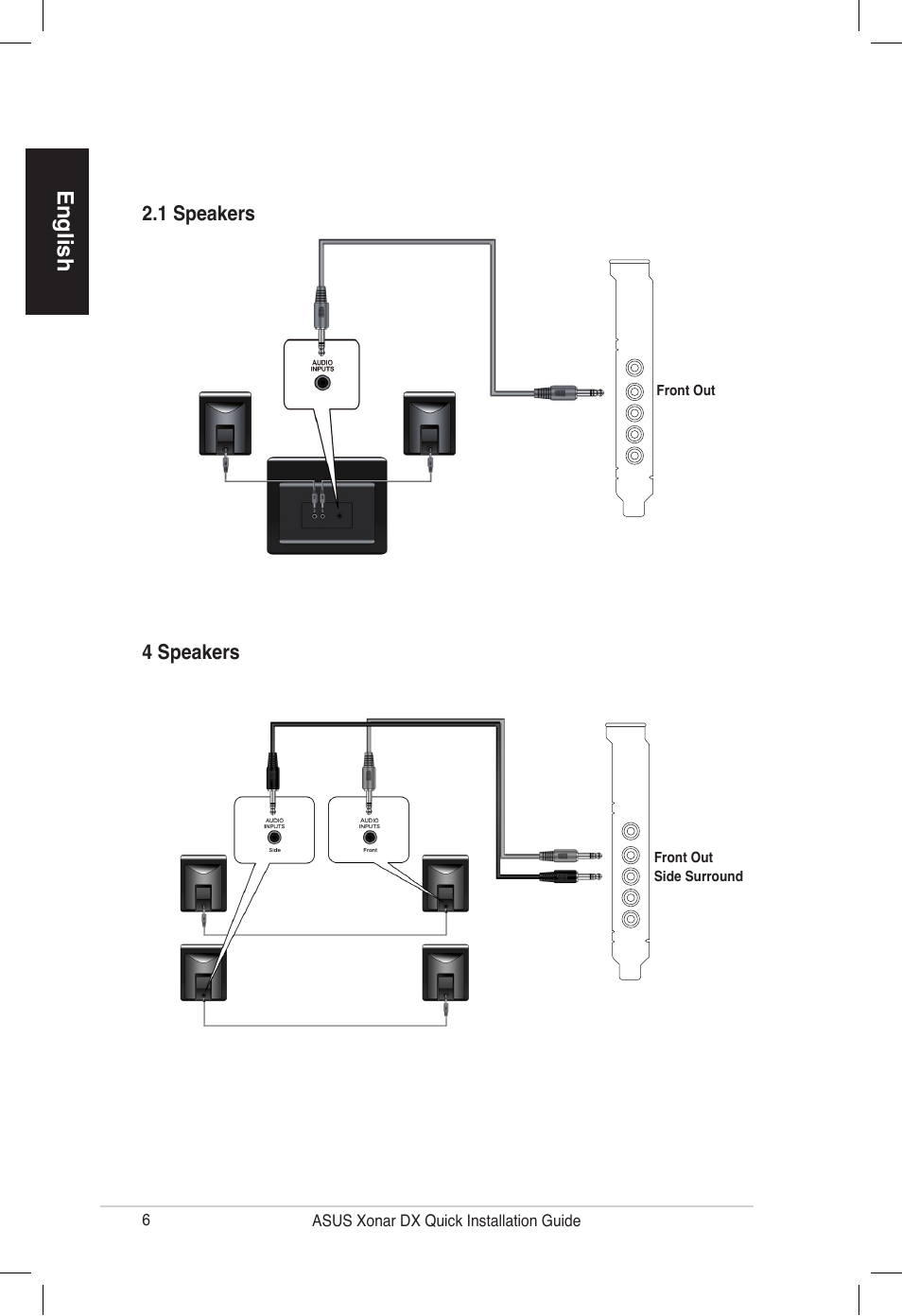 English | Asus PCI Express Audio Card Xonar DX User Manual | Page 6 / 70