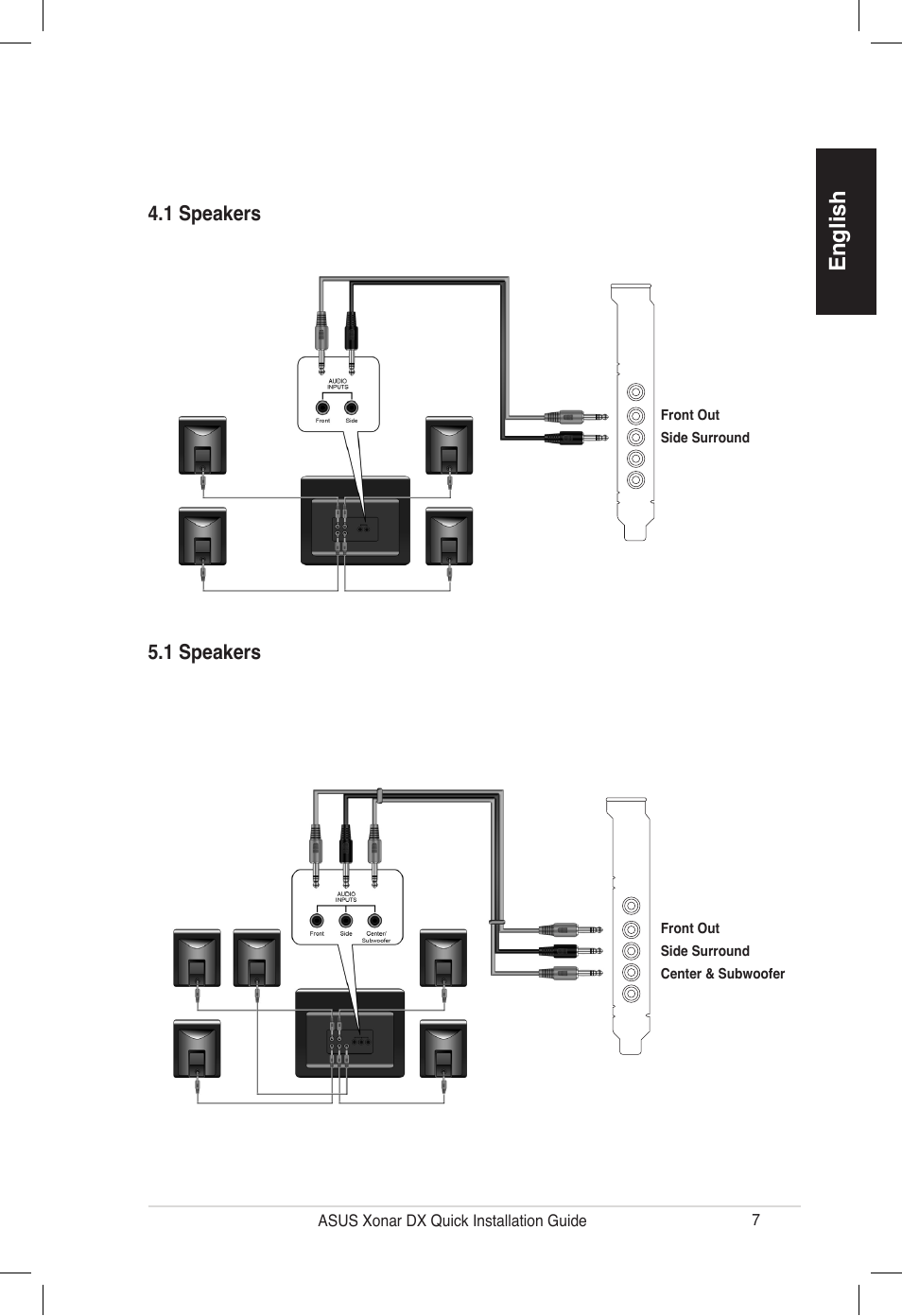 English | Asus PCI Express Audio Card Xonar DX User Manual | Page 7 / 70