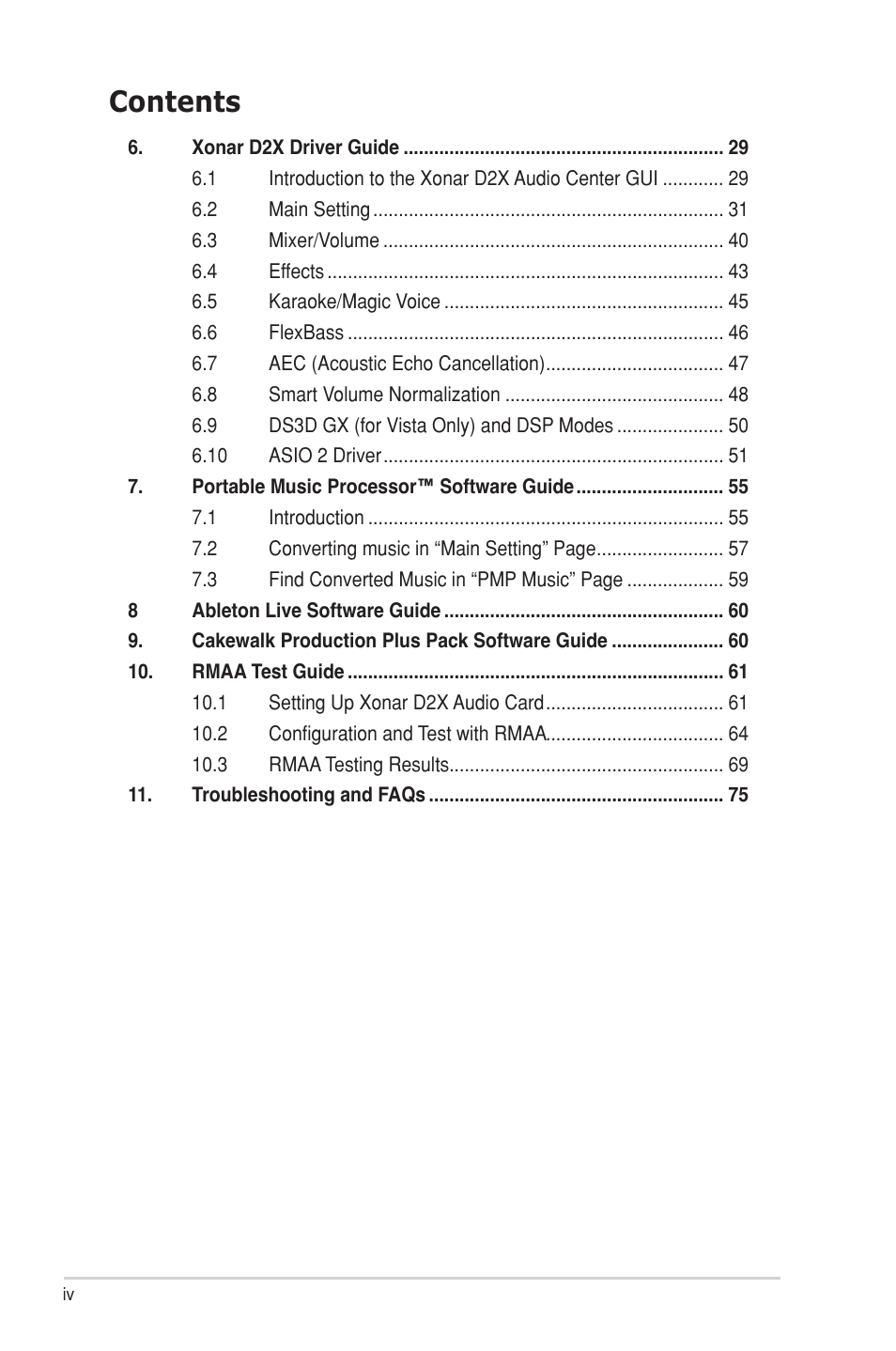 Asus D2X User Manual | Page 4 / 88